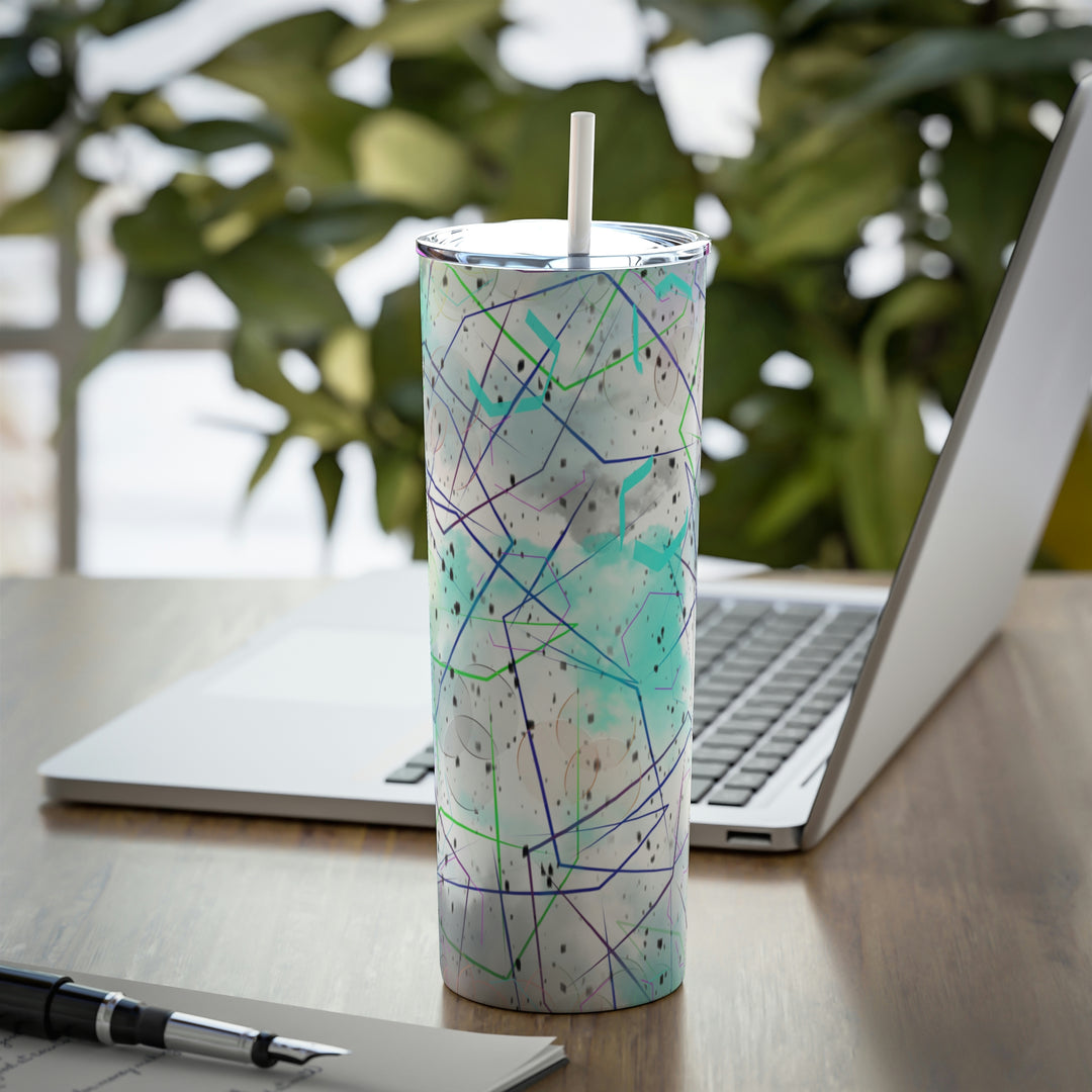 RETRO-Skinny Steel Tumbler with Straw, 20oz