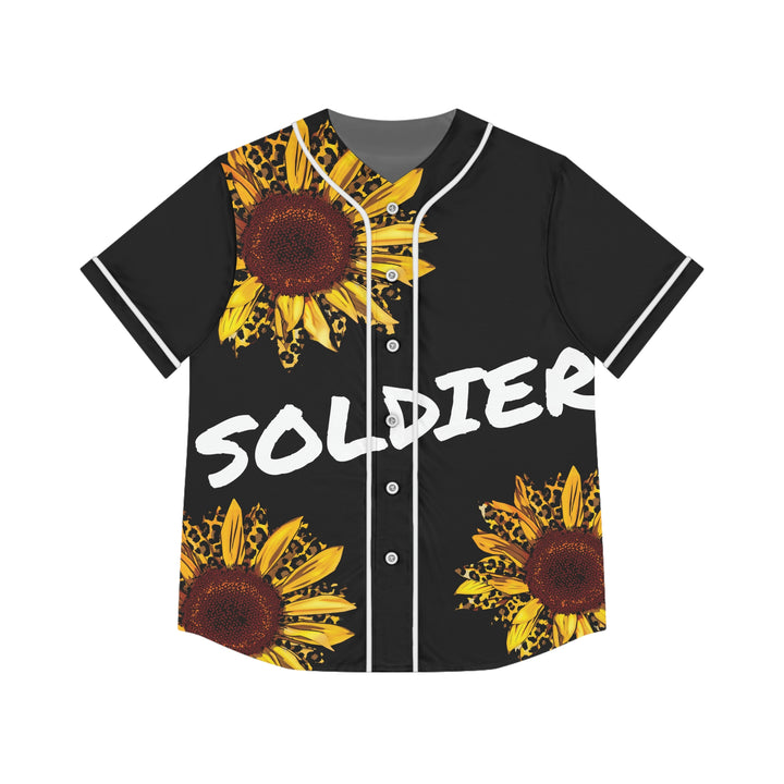 SUNFLOWER SOLDIER-Women's Baseball Jersey (AOP)