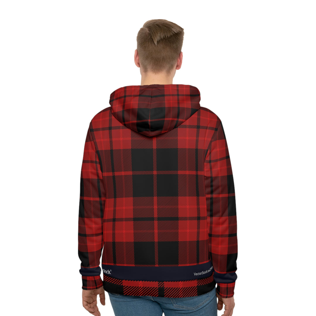 RED-PLAID-Men's All-Over-Print Hoodie