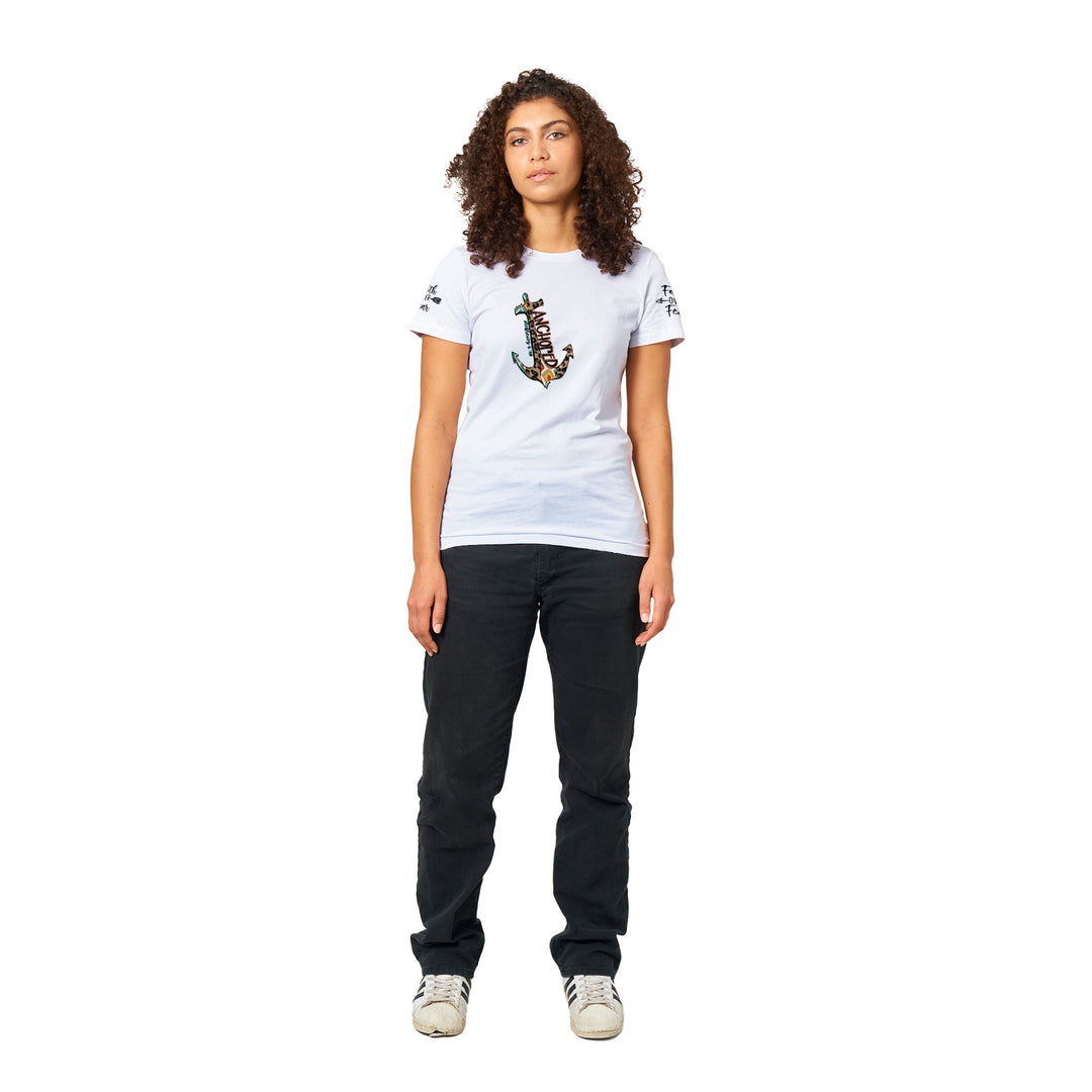 ANCHORED-Premium Womens Crewneck T-shirt