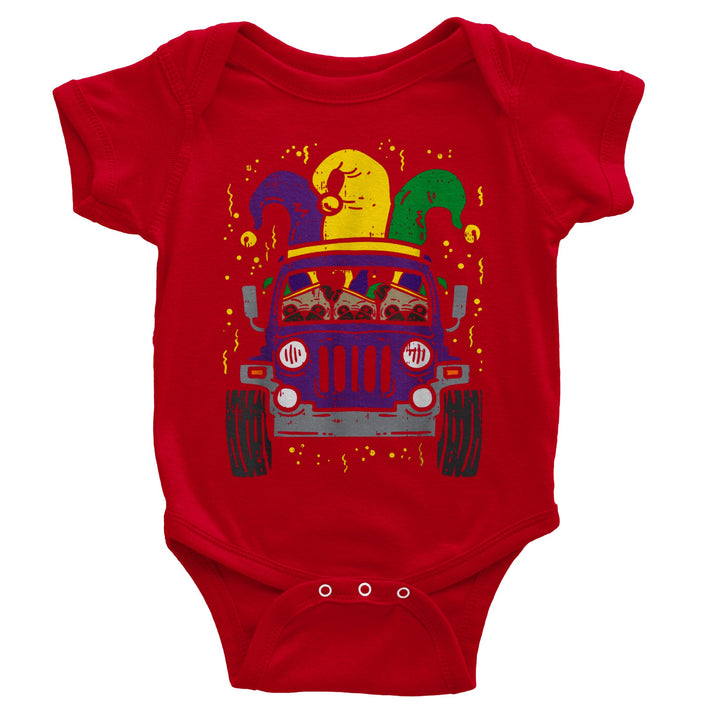 TRUCK-MARDI GRAS-Classic Baby Short Sleeve Bodysuit