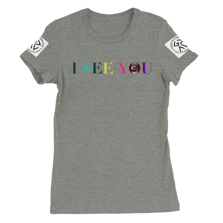 I SEE YOU-Premium Womens Crewneck T-shirt