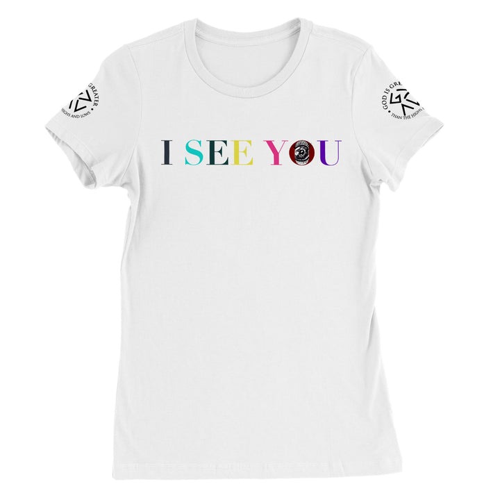 I SEE YOU-Premium Womens Crewneck T-shirt