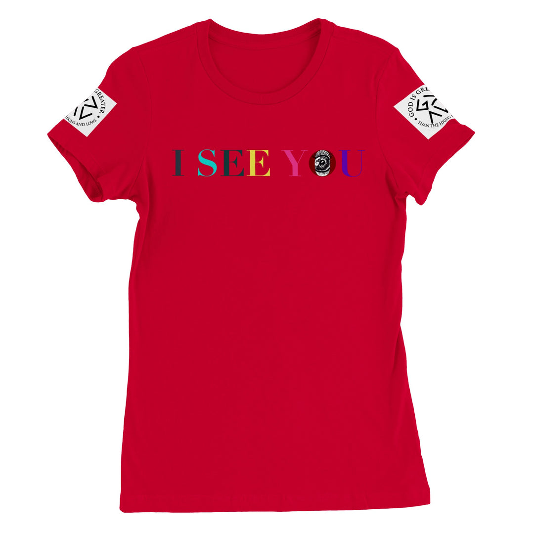 I SEE YOU-Premium Womens Crewneck T-shirt