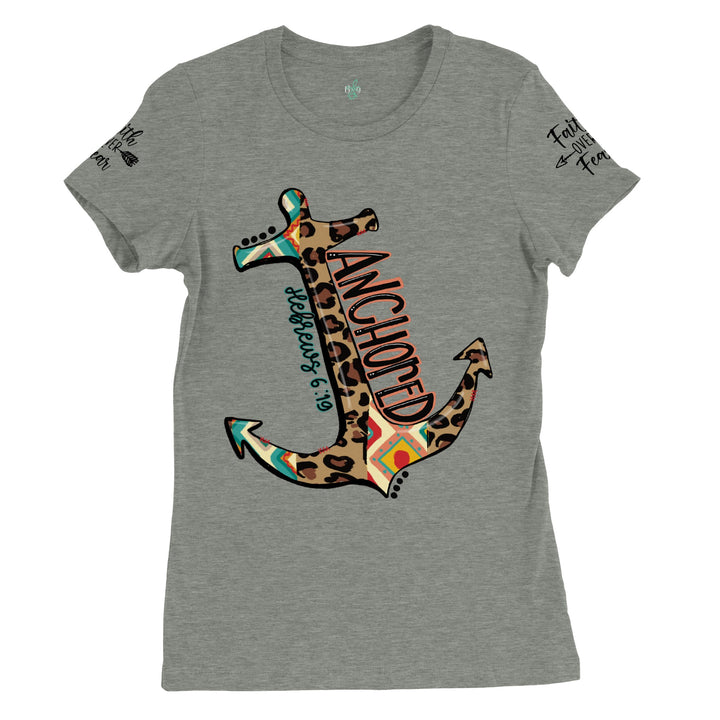 ANCHORED-Premium Womens Crewneck T-shirt