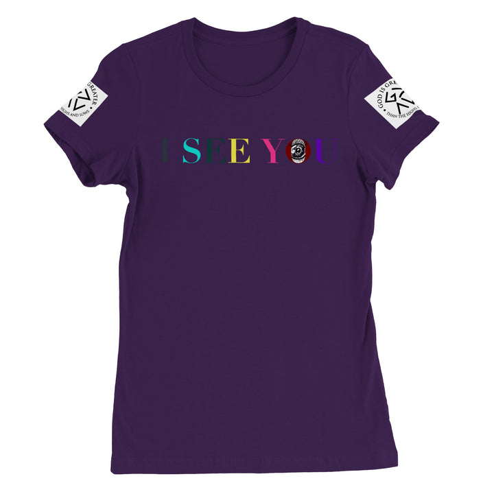 I SEE YOU-Premium Womens Crewneck T-shirt