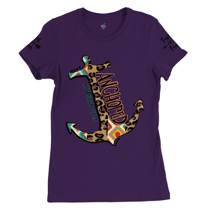 ANCHORED-Premium Womens Crewneck T-shirt