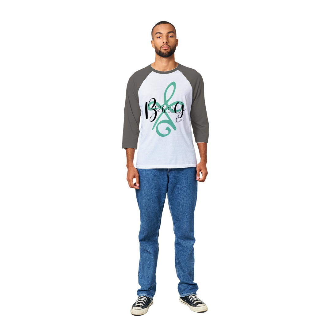 BBG Co. Unisex 3/4 sleeve Raglan T-shirt