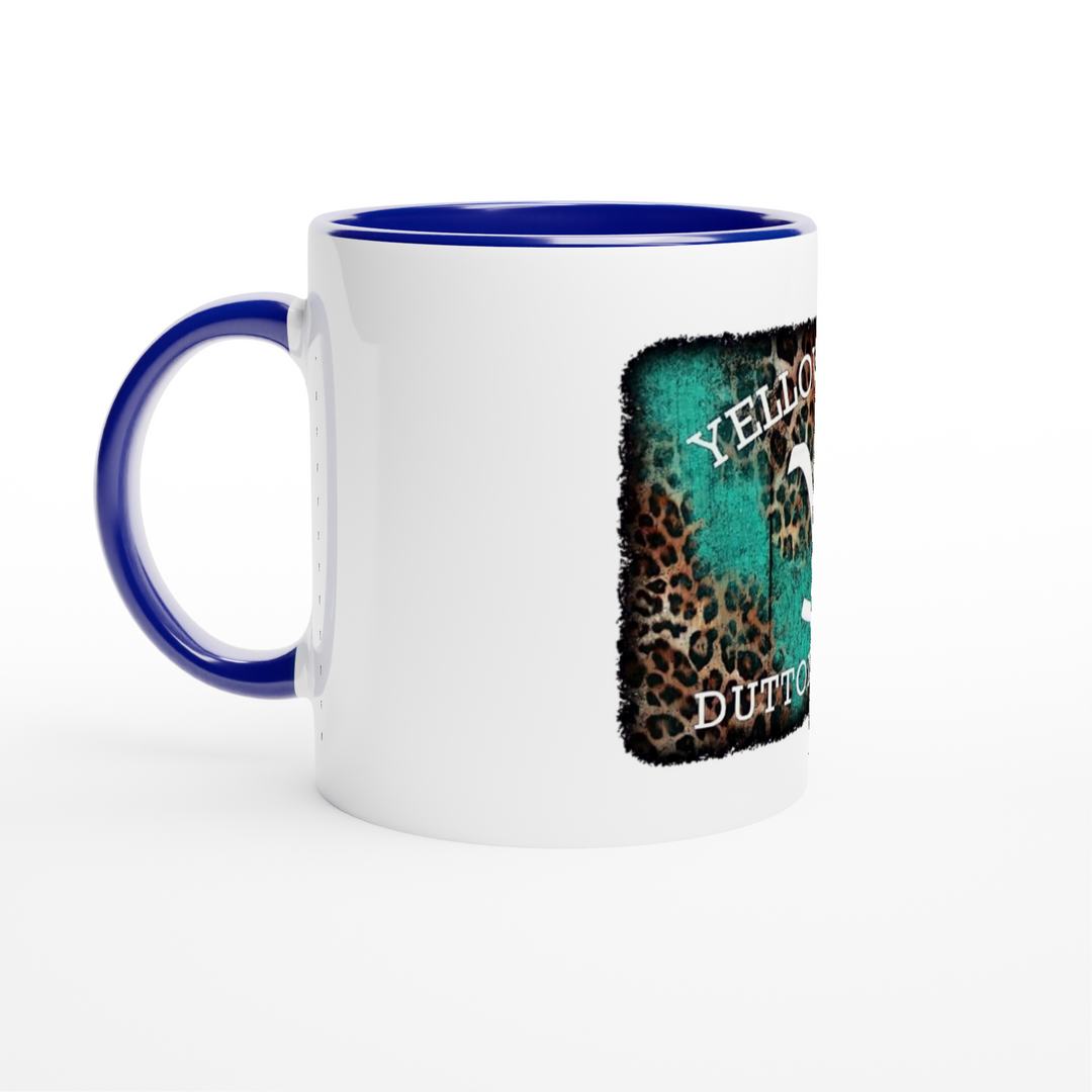 Yellow Stone White 11oz Ceramic Mug with Color Inside