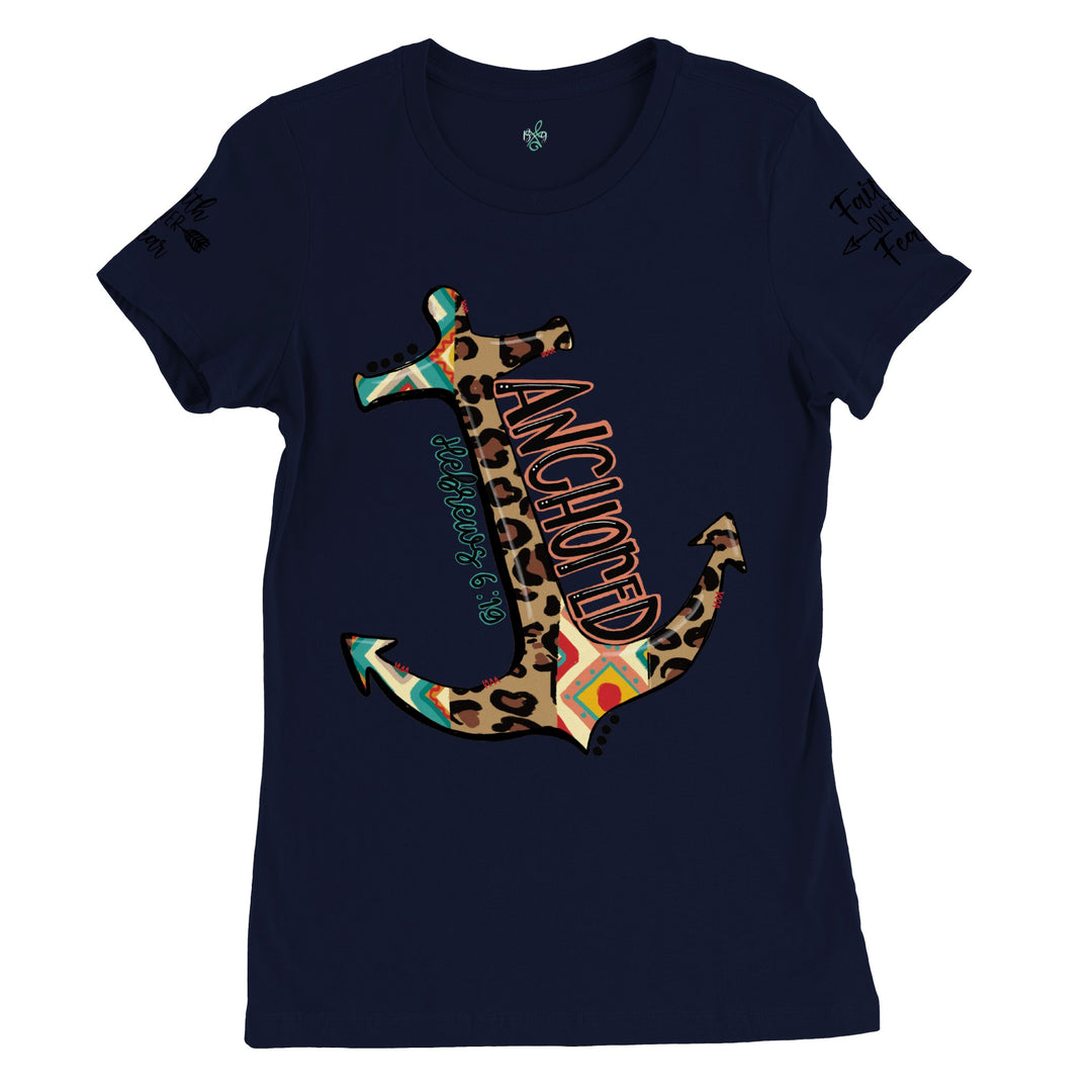 ANCHORED-Premium Womens Crewneck T-shirt