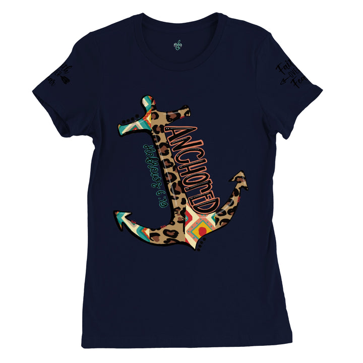 ANCHORED-Premium Womens Crewneck T-shirt