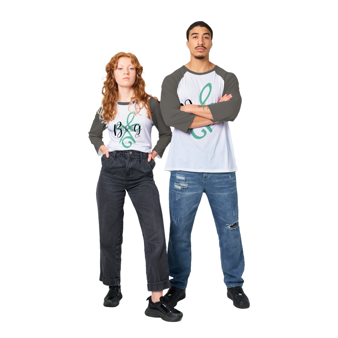 BBG Co. Unisex 3/4 sleeve Raglan T-shirt