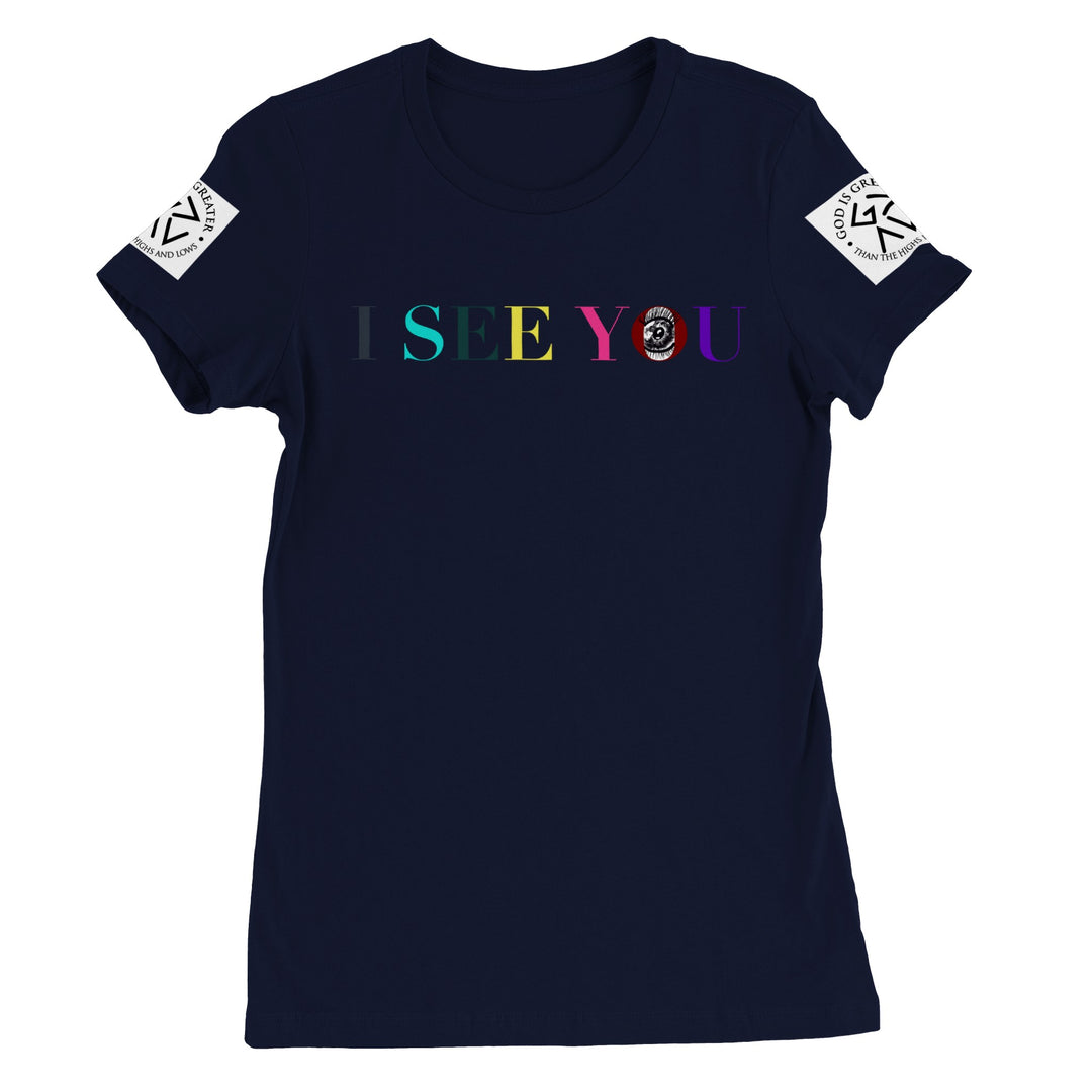 I SEE YOU-Premium Womens Crewneck T-shirt