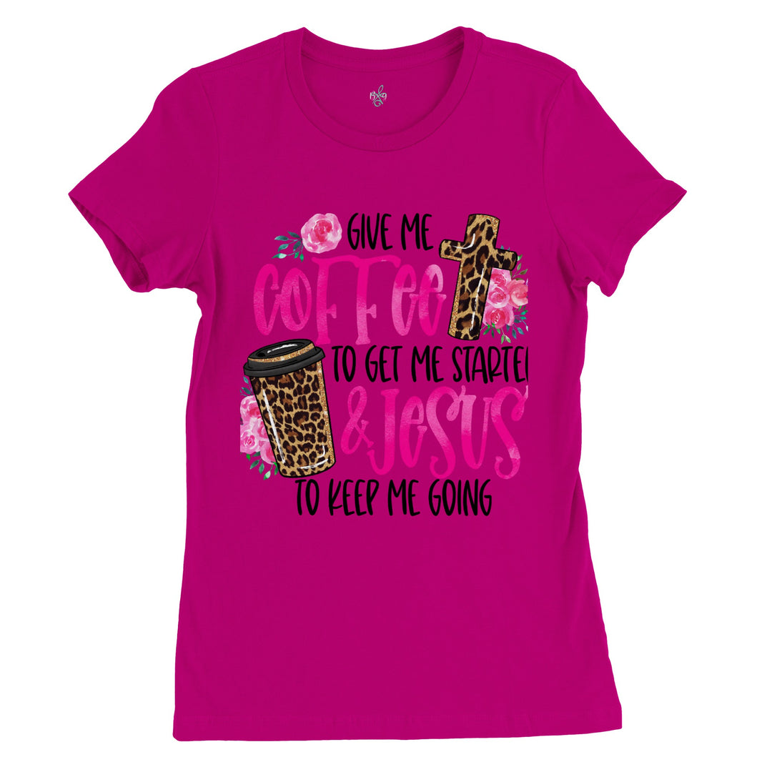 GIVE ME COFFEE-Premium Womens Crewneck T-shirt