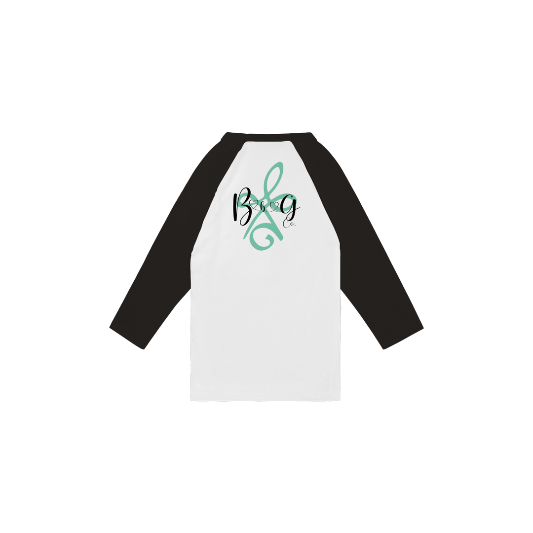 BBG Co. Unisex 3/4 sleeve Raglan T-shirt