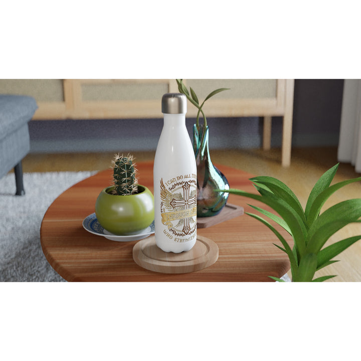 CHRIST-White 17oz Stainless Steel Water Bottle