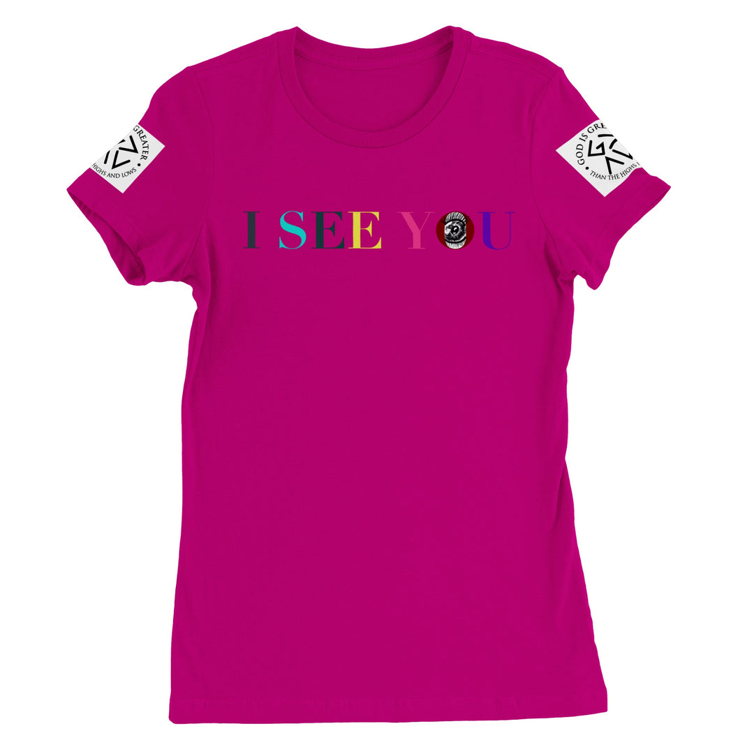 I SEE YOU-Premium Womens Crewneck T-shirt