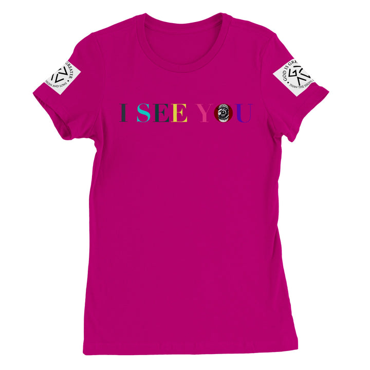 I SEE YOU-Premium Womens Crewneck T-shirt