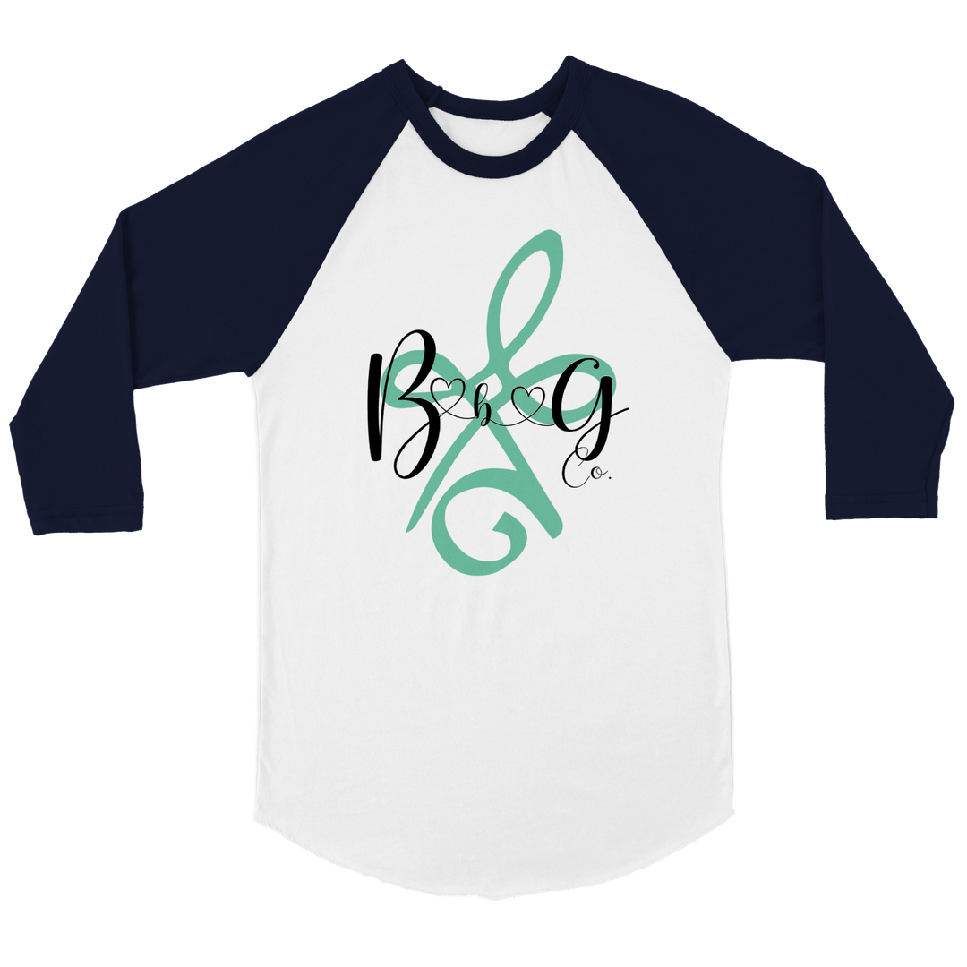 BBG Co. Unisex 3/4 sleeve Raglan T-shirt