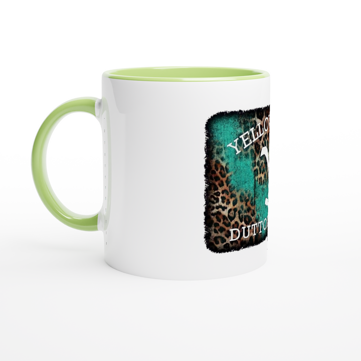 Yellow Stone White 11oz Ceramic Mug with Color Inside